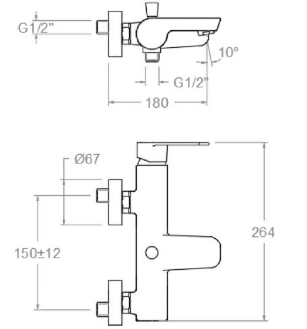 Смеситель для ванны ALEXIA 360501SOC
