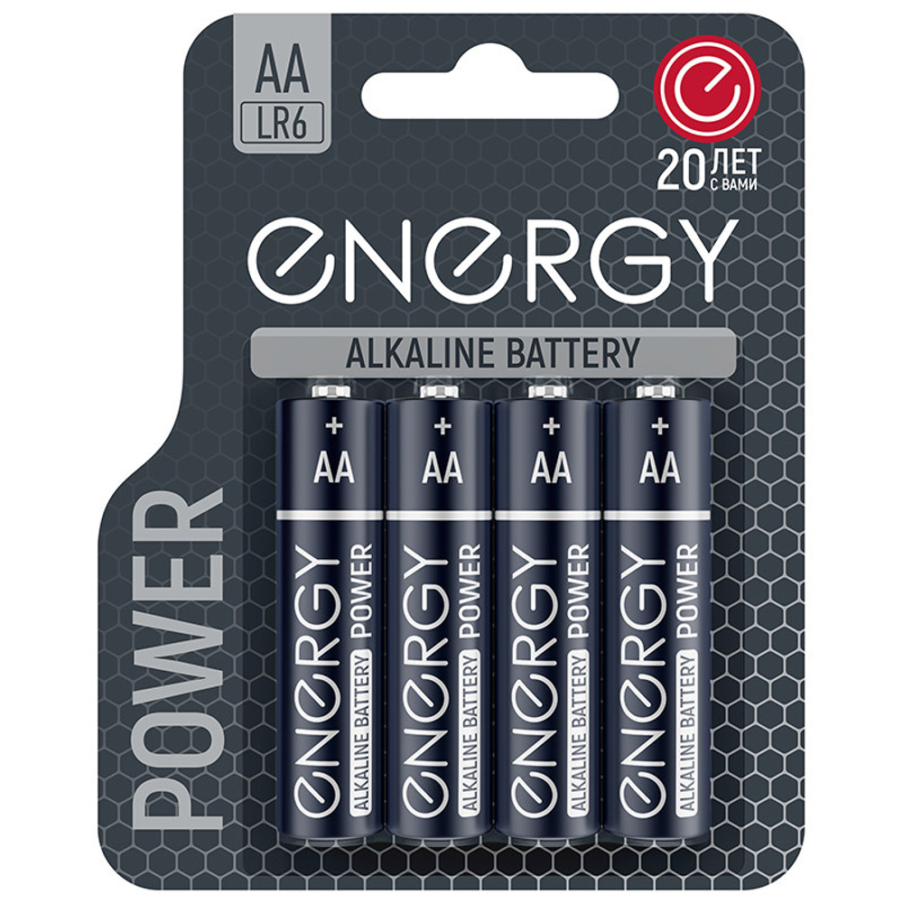 Батарейка алкалиновая Energy Power LR6/4B (AA) (4шт на блистере) (107044)