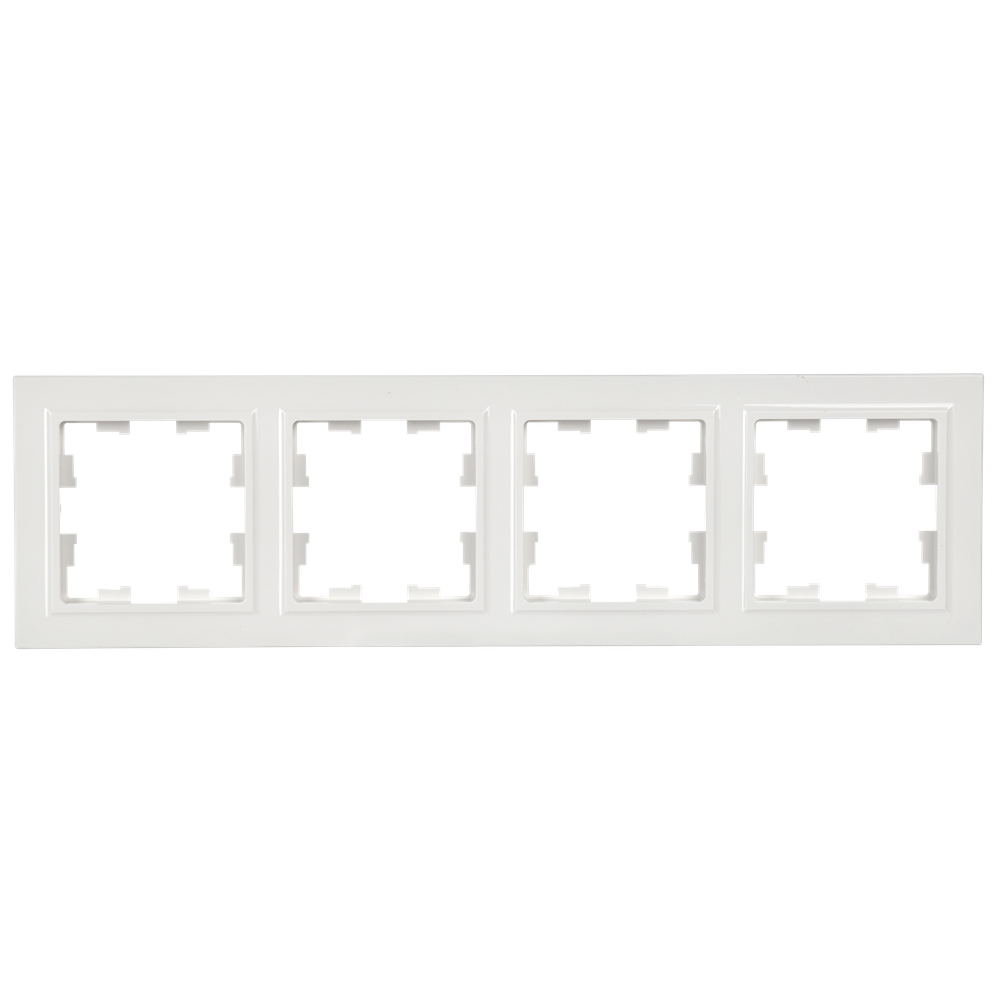 BRITE Рамка 4-местная РУ-4-БрБ белый IEK