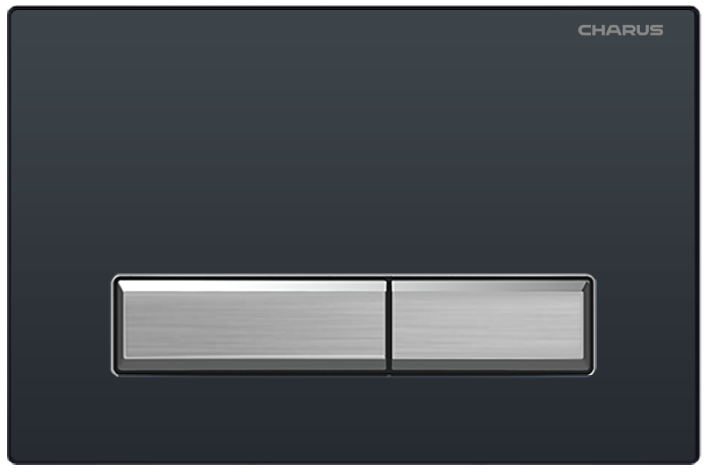 Клавиша для инсталляции CHARUS Raiden FP.321.BBN.01, черный глянцевый с хромированными кнопками