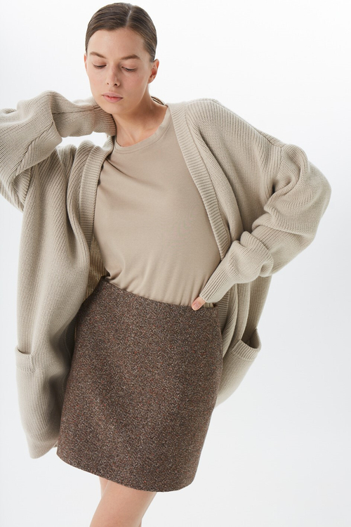 Брюки вязаные из шерсти мериноса, молоко