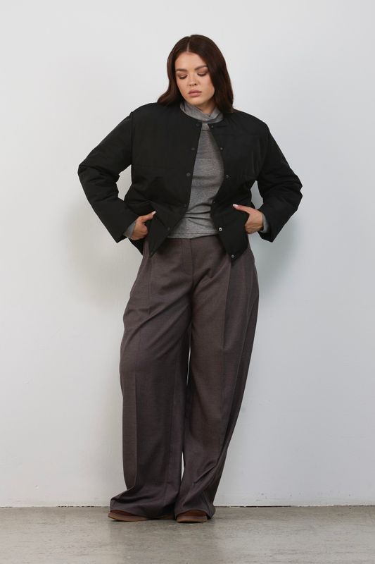 Куртка стеганая короткая, черный