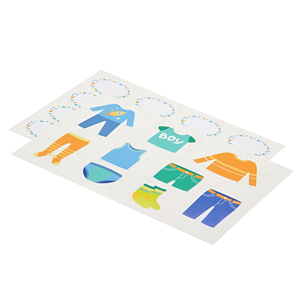 Комплект наклеек в детскую комнату 21×29,7 см, 2 листа, мальчики