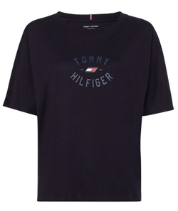 Женская теннисная футболка Tommy Hilfiger Relaxed Graphic Tee - Turquoise