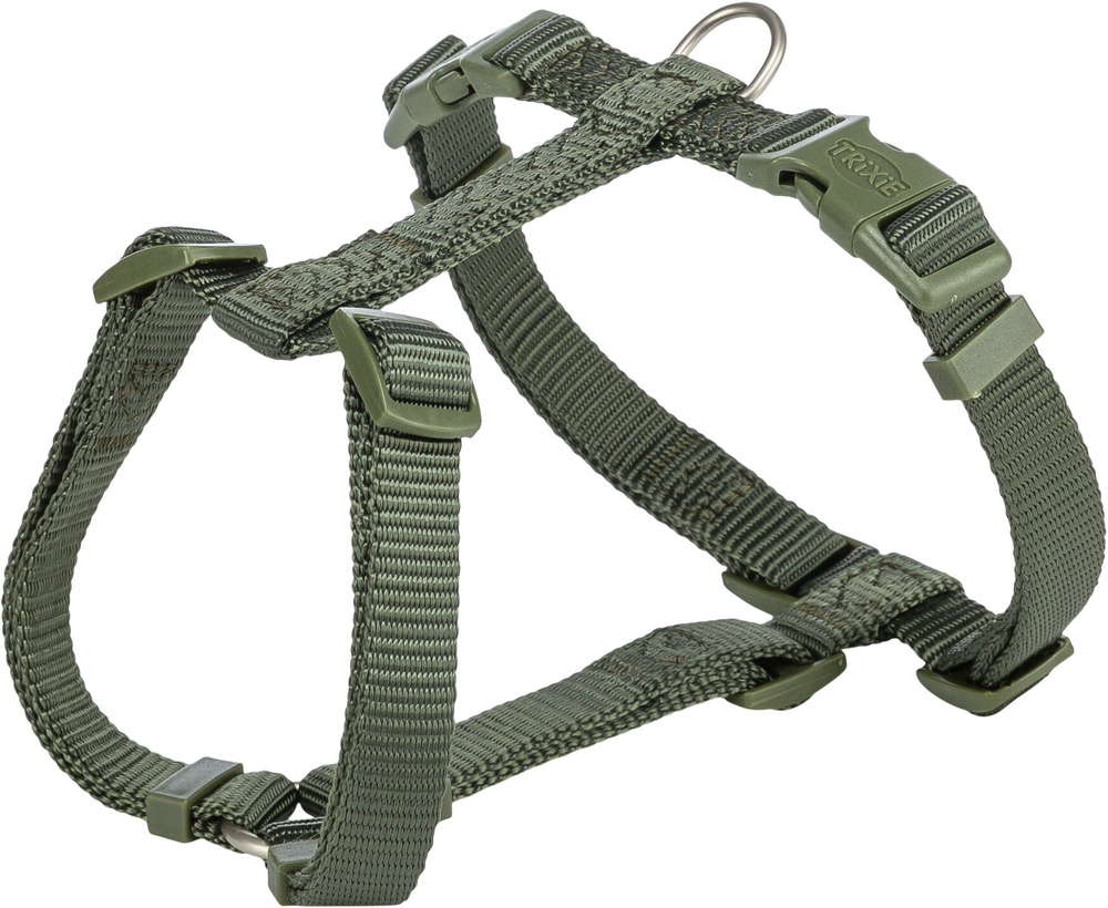 Шлейка Premium H-harness, S–M: 42–60 см/15 мм, оливково-зелёный, Trixie
