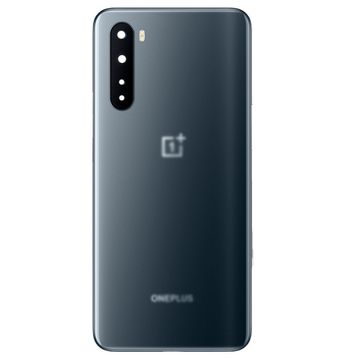 Задняя крышка для OnePlus Nord глянцевая серая (Gray Onyx) со стеклом камеры