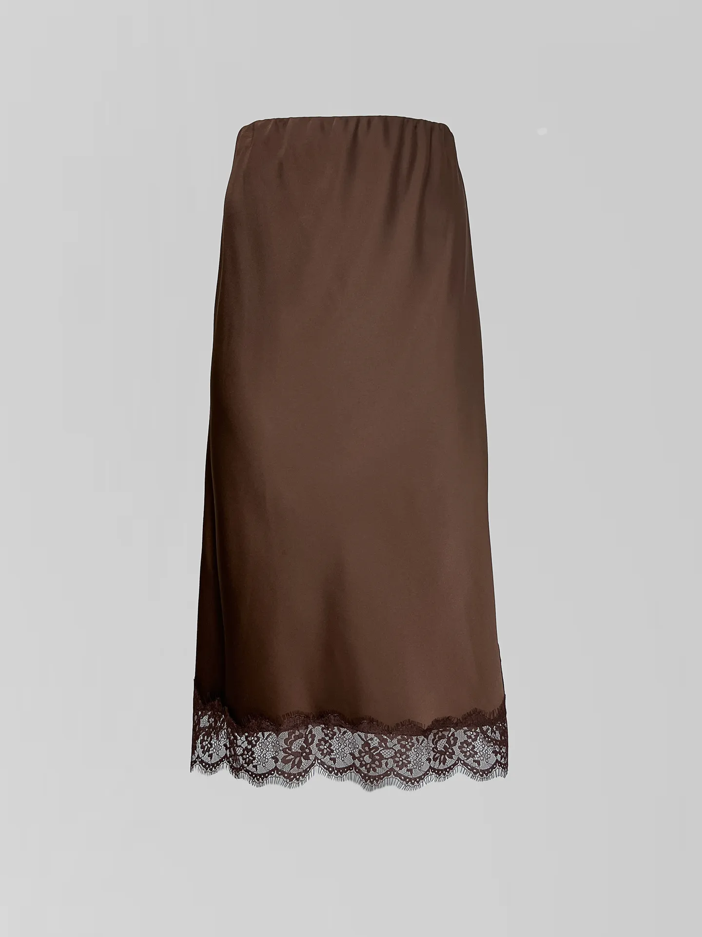 Юбка TREND ICON 312 удлиненная на резинке с кружевом снизу