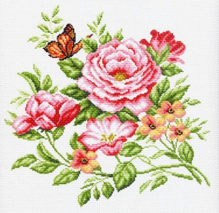 "Цветочный ветерок"-1244 канва с рисунком