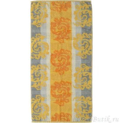 Полотенце 80х150 Cawo Noblesse 1057 Cashmere Jaquard оранжевое