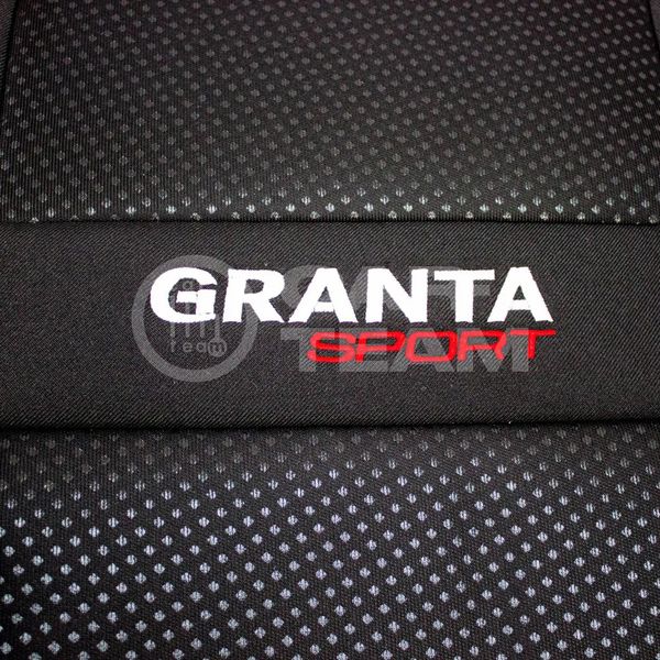 Обивки сидений Лада Гранта Sport  с вышивкой "Granta Sport" (заводские, оригинальные, с тиснением)