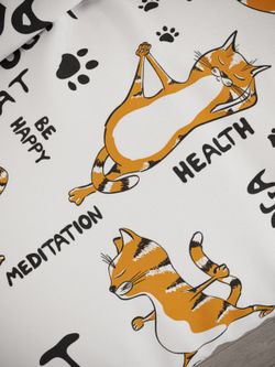 Постельное белье бязь Сказка "Yogacat" 1,5-сп Наволочка 50х70 см 1 шт Простынь 150x215 см Пододеяльник 145x215 см