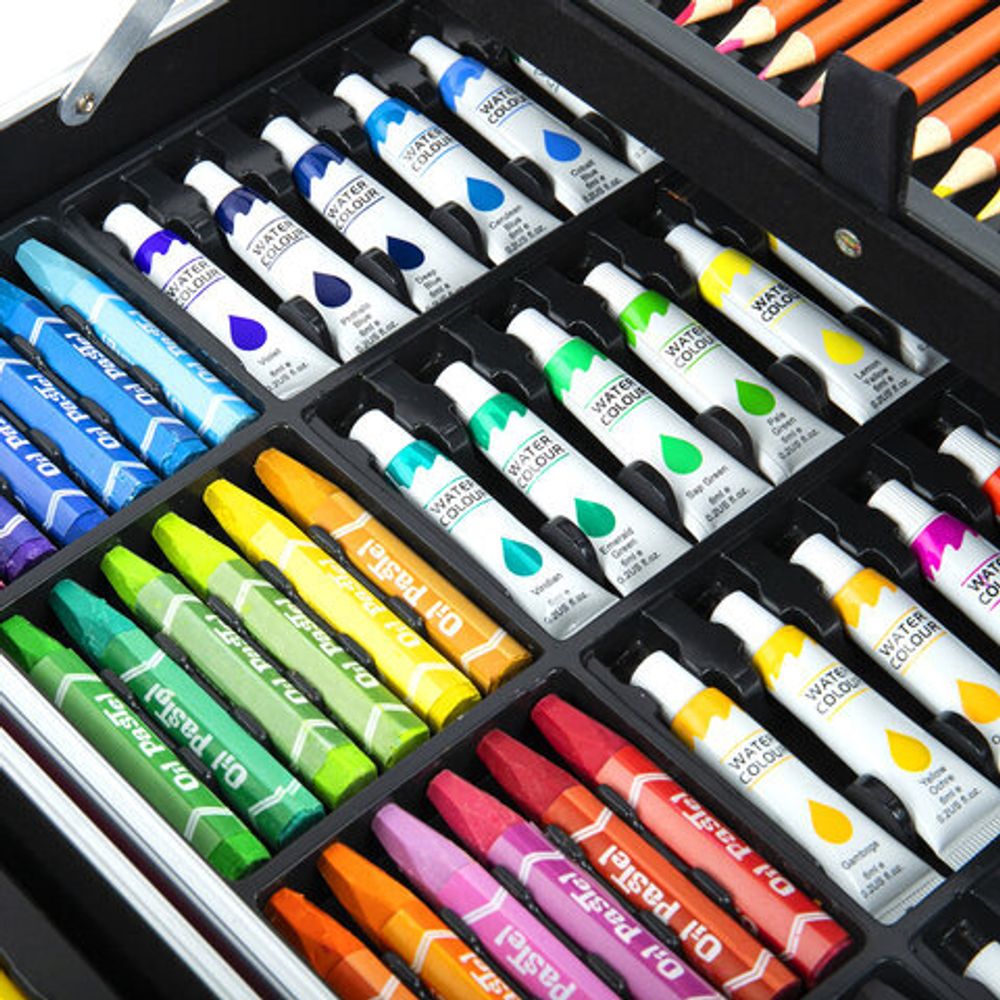 Набор ЮНОГО ХУДОЖНИКА "Cosmo" для рисования и творчества в кейсе ЮНЛАНДИЯ, 163 предмета, 664634