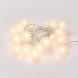 ULD-S0280-020-DTA WARM WHITE IP20 PINE CONES Гирлянда светодиодная Шишки . 20 светодиодов. 2.8 м. теплый белый. IP20. провод прозрачный.