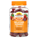 Sundown Naturals, жевательный мелатонин, со вкусом клубники, 5 мг, 150 жевательных таблеток (2,5 мг в 1 жевательной таблетке)