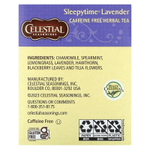 Celestial Seasonings, Herbal Tea, Sleepytime® и лаванда, без кофеина, 20 чайных пакетиков, 30 г (1,1 унции)