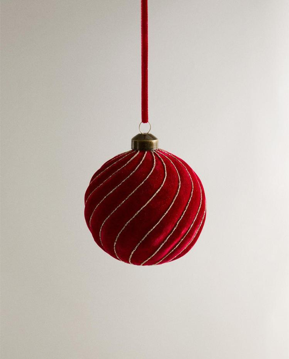 ZARA HOME ЕЛОЧНОЕ УКРАШЕНИЕ В ФОРМЕ ШАРА, КРАСНЫЙ