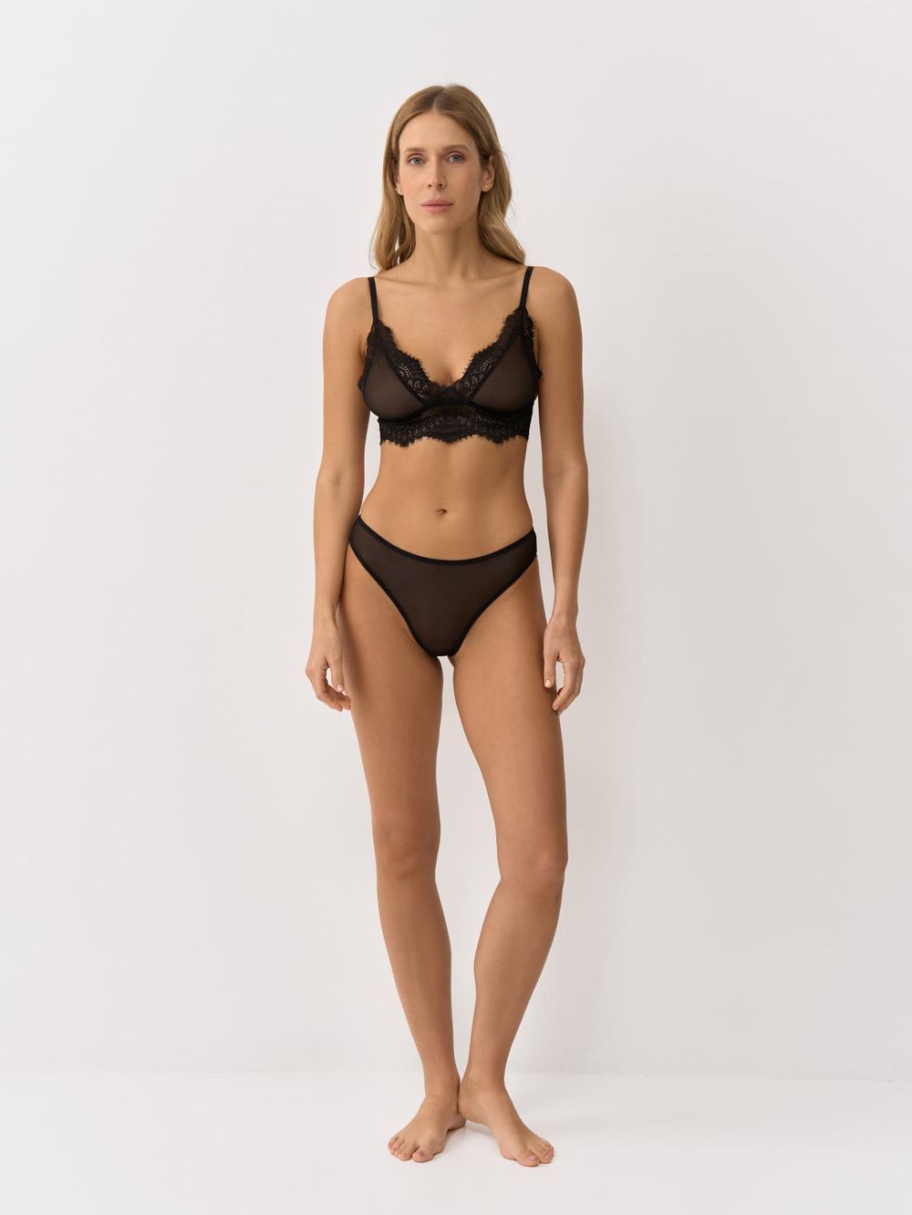 Бралетт "Черное кружево" женский