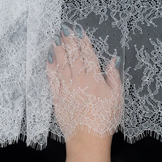 Кружево реснички белое (22*300 см)