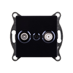 Розетка двойная TV (мама) + спутниковая SAT, черный Kollinger REA-035BK для Aspekt, Eleganz, Reflex