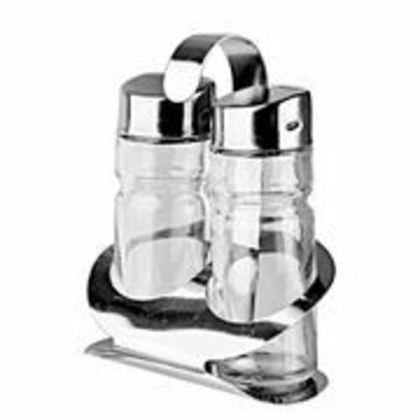 Набор д/специй соль+перец; стекло,сталь; 35мл; D=85,H=105, прозр.,метал.    ProHotel Китай   3172182