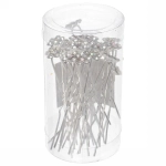 Шпильки для волос в тубе 20шт «Hair Beauty», цветочек, цвет как на фото, d-1см