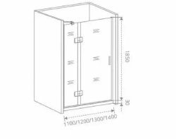 Душевая дверь в нишу Bas Saturn WTW 140*185 R