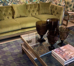 Ваза на ножке коричневая 39 см