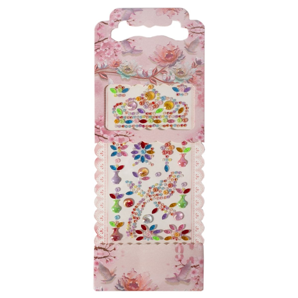 Наклейки-стразы Alingar, акриловые, "Райская птица", пакет с европодвесом