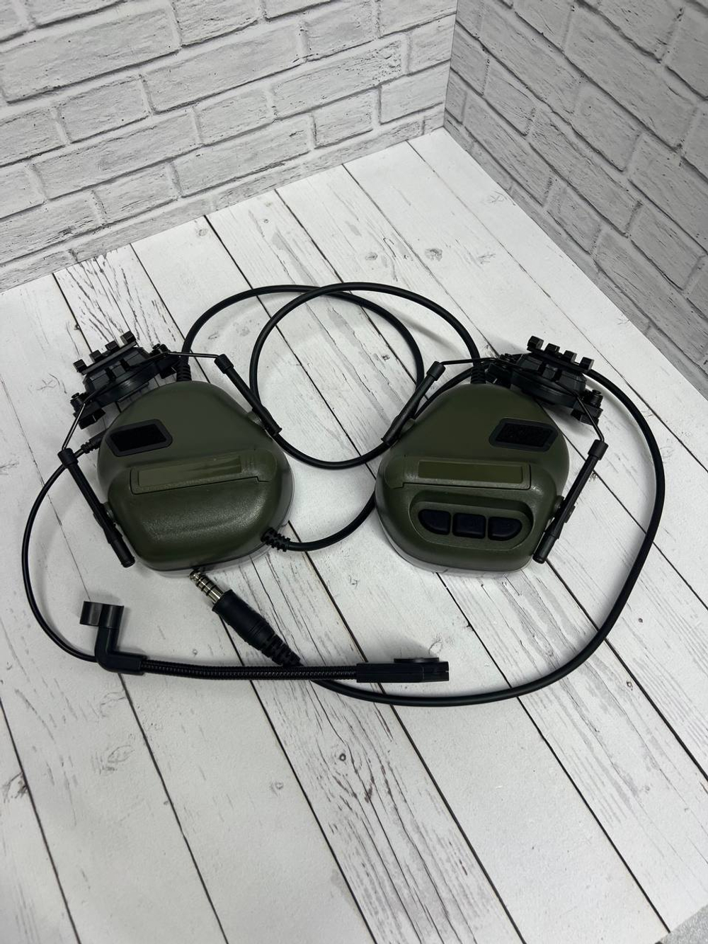 Тактические наушники HEADSET V / олива