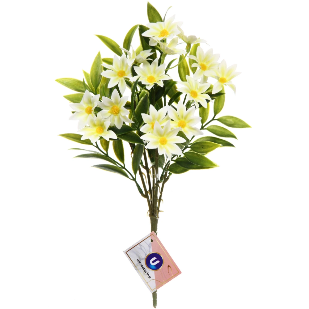 Искусственные цветы «Волшебство лета» 32см Космея 15 цветков белые