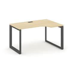 Style Project Стол рабочий эргономичный SN-59O.SPA-012(R) Акация Лорка/Металл Антрацит/Черный Заглуш
