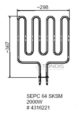 ТЭН Helo SEPC-64 (2000 W, для печи Cup 60 SТ)