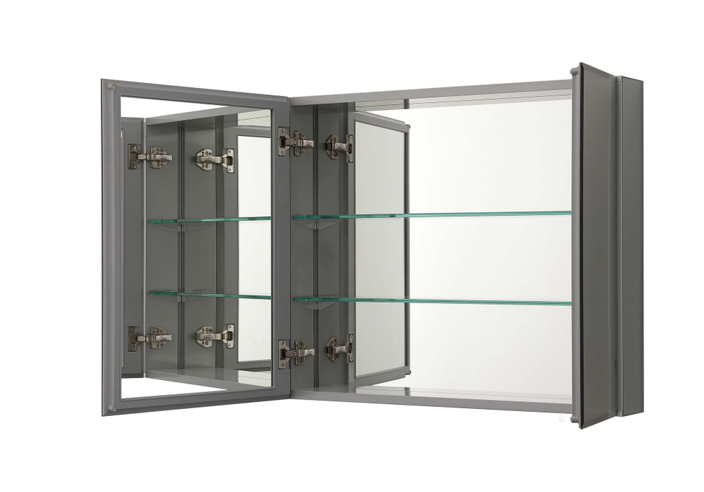 Шкаф зеркало для ванной Aquatek AQ7808-MC прямоугольное, 762*660*134
