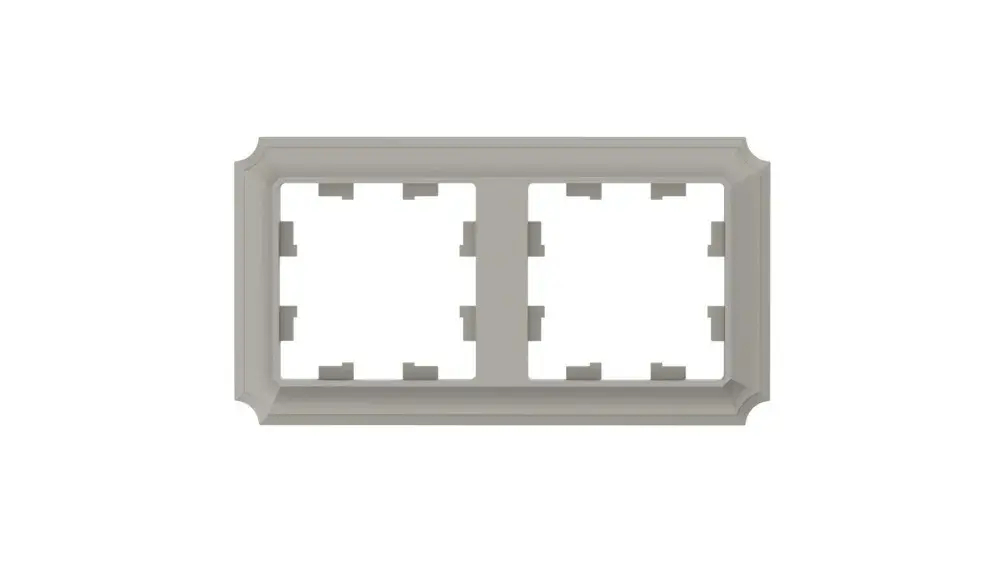 ATLASDESIGN ANTIQUE 2-постовая РАМКА, универсальная, ШАМПАНЬ