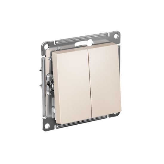 Выключатель 2-кл. СП AtlasDesign 10А IP20 (сх. 5) 10AX механизм беж. SE ATN000251