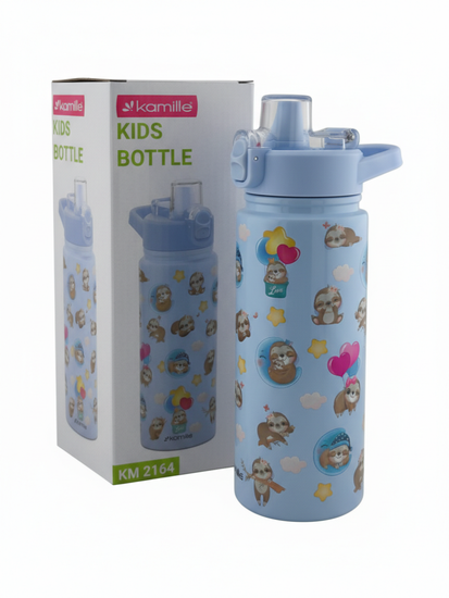 Термос детский 600 мл. с трубочкой Kamille KM 2164 с 3D рисунком