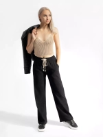 брюки вельветовые широкие палаццо на резинке