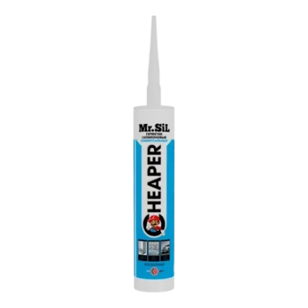 "Mr.Sil CHEAPER Герметик силиконовый универсальный 265мл белый (25шт/кор)"