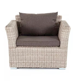 "Капучино" кресло из искусственного ротанга, цвет бежевый