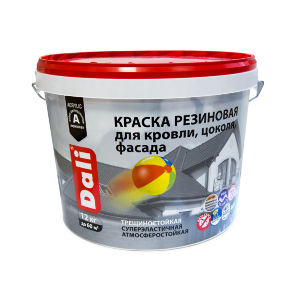 Краска резиновая "DALI" красно-коричневая 12кг "РОГНЕДА"