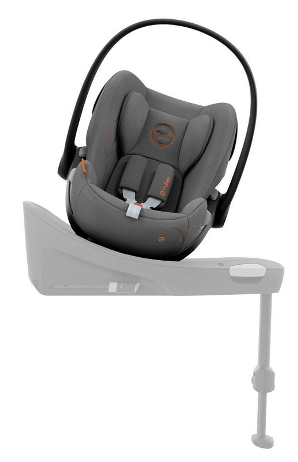 Коляска 3 в 1 Cybex Priam IV Rosegold и автокресло Cloud G i-Size Lava Grey Leaf Green