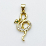 Подвеска Змея, позолота, размер 27*13 мм, цена за 1 шт