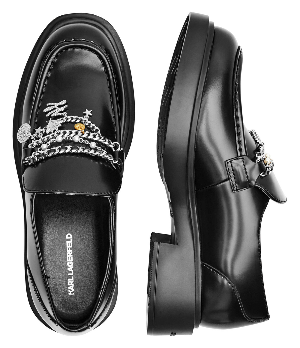 Кожаные лоферы MACIE Karl Lagerfeld - черный(KL41214)