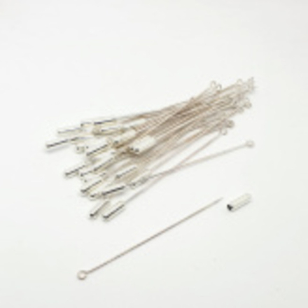 Основа - игла - пин для броши  цвет Серебро 7 см