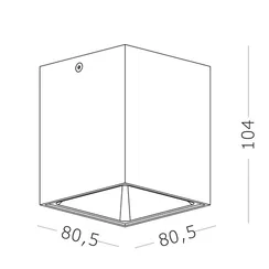 ST168.402.01 Светильник потолочный Черный GU10 1*50W IP20 L82,5xW82,5xH104 220V Без ламп Накладные светильники