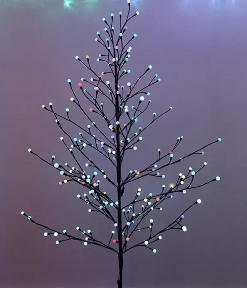 Светодиодная флористика Светодиодное дерево 1.8 м., 220V, 216 RGB мерцающих LED ламп, черный провод, Beauty Led (LC176L-U216C-136)