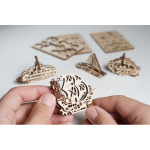 Деревянный 3D-конструктор "Фиджет Корабли" Набор из 4 штук.