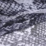 Сетка бельевая эластичная 100 г/м², шир.160 см / 1 метр, принт Питон, TBY.SZ025816, белый+черный