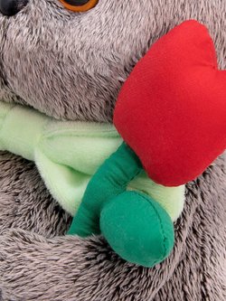 Мягкая игрушка Басик с тюльпаном 25 см