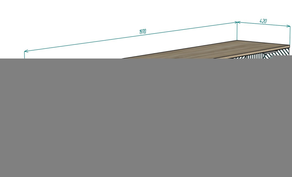 ТВ-тумба Салерно NEW 1 (МДФ) SF-022 Сантьяго Кашемир 5981 BS 197*42*43 см, Бежевый   Фиеста